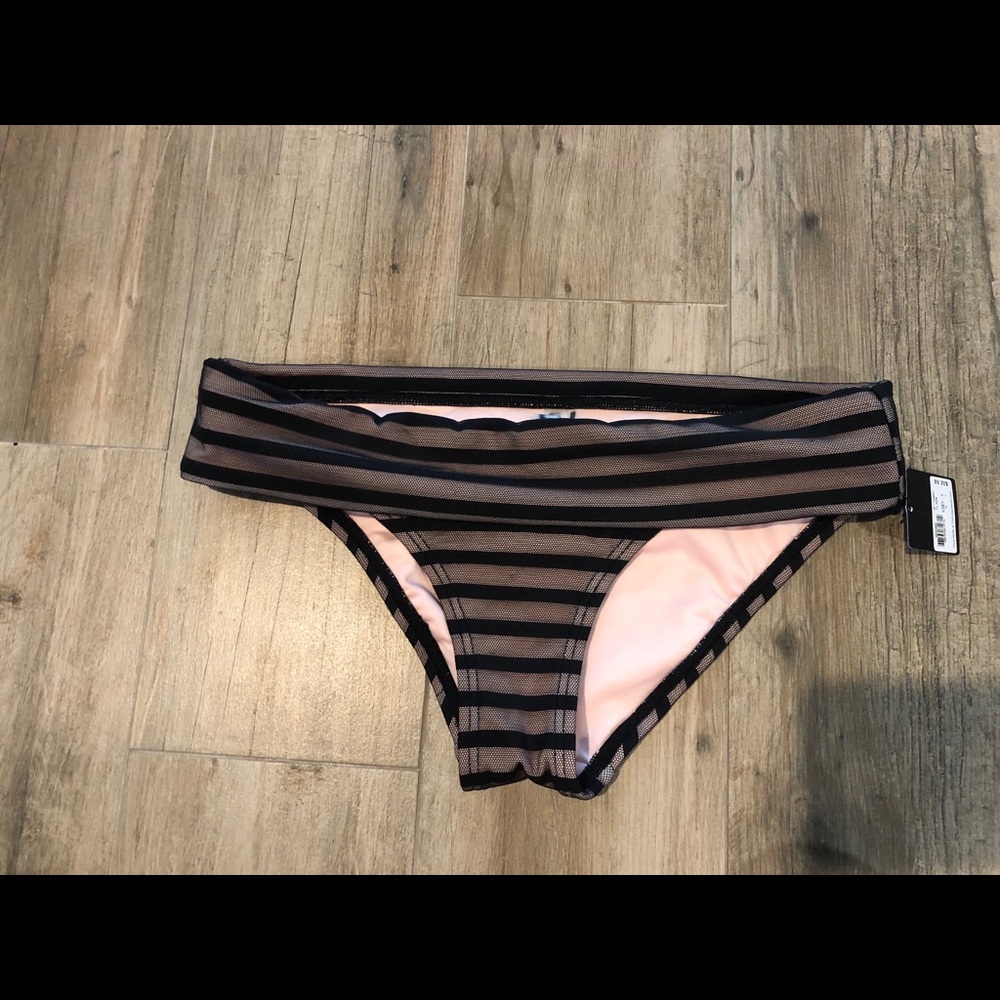 Victoria secret swim striped mesh bottom